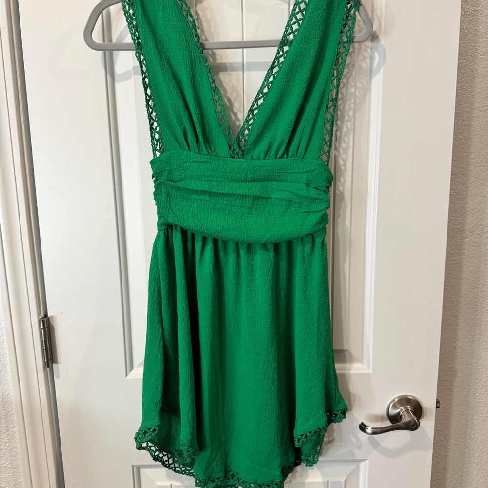 Vibrant Green Sleeveless Dress